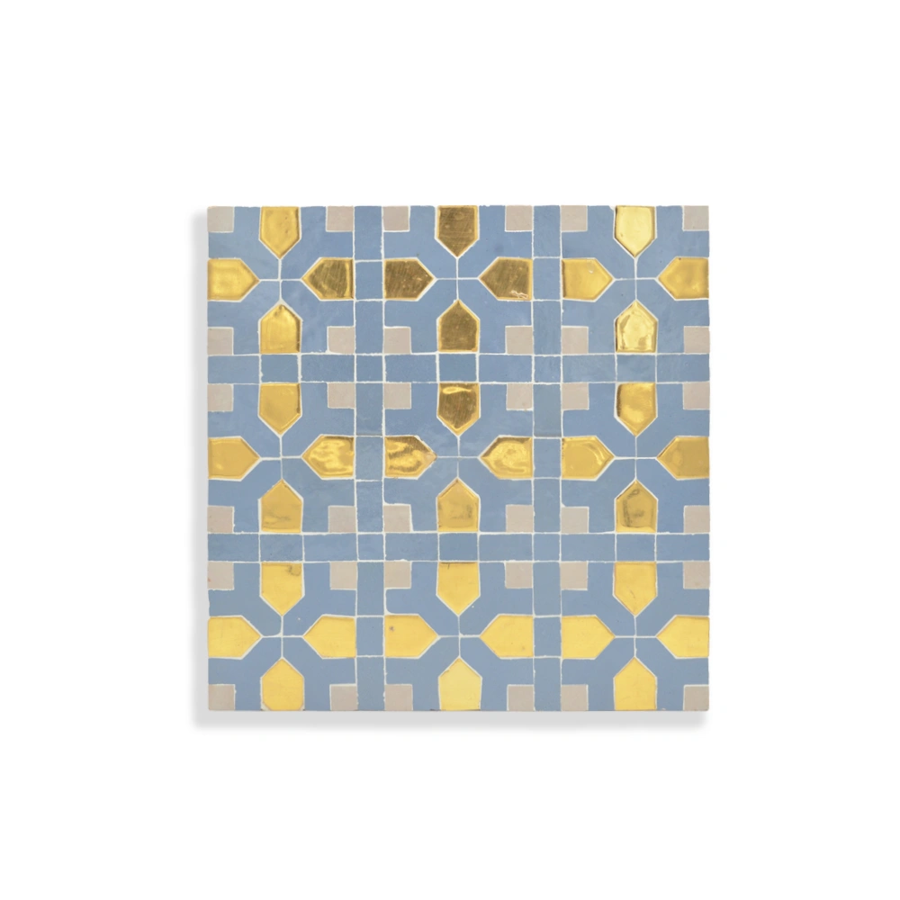 “Boukraa” – Golden Geometry in Celestial Blue