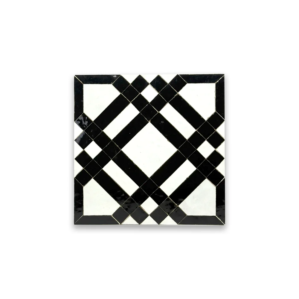 “El Ayn Labyrinth” – Framed Geometric Zellij Panel