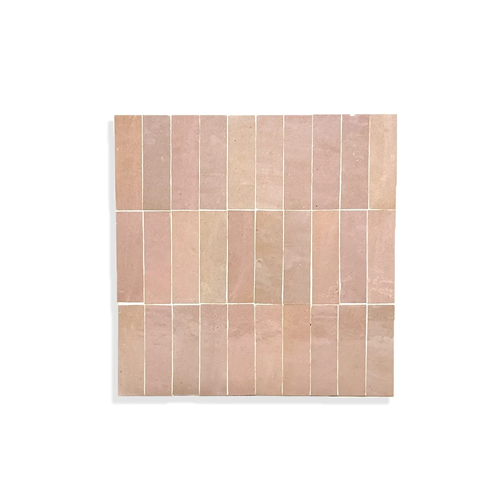 “Ketib Rose” – Zellij Panel in Blush Pink Vertical Layout