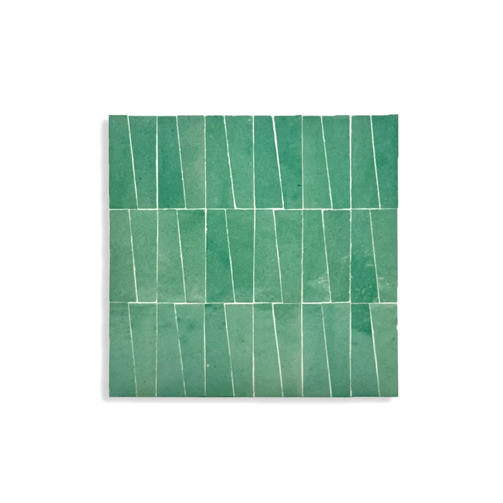 Oujda Mint – Zellij Panel in Cool Tapered Green