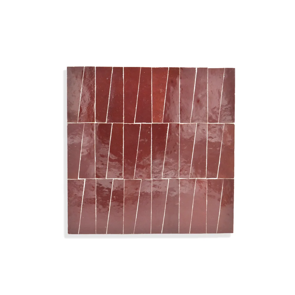 Oujda Clay – Panneau de zellige rouge terracotta chaud